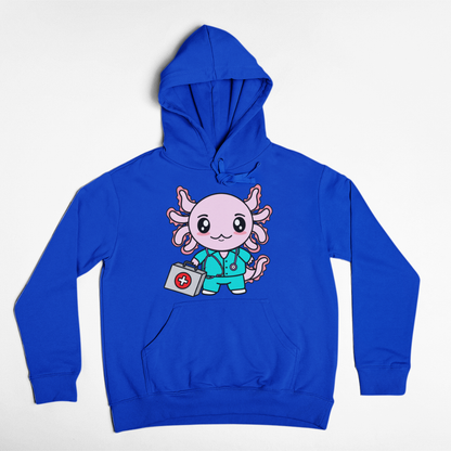 Hoodie Axolotzin Enfermero Ajolote Unisex