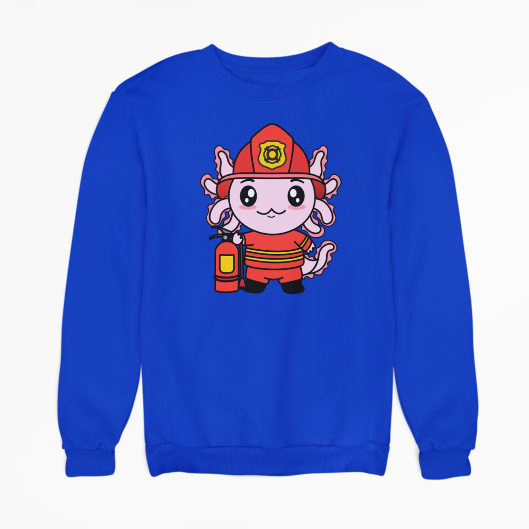 Sudadera Axolotzin Bombero Ajolote Unisex
