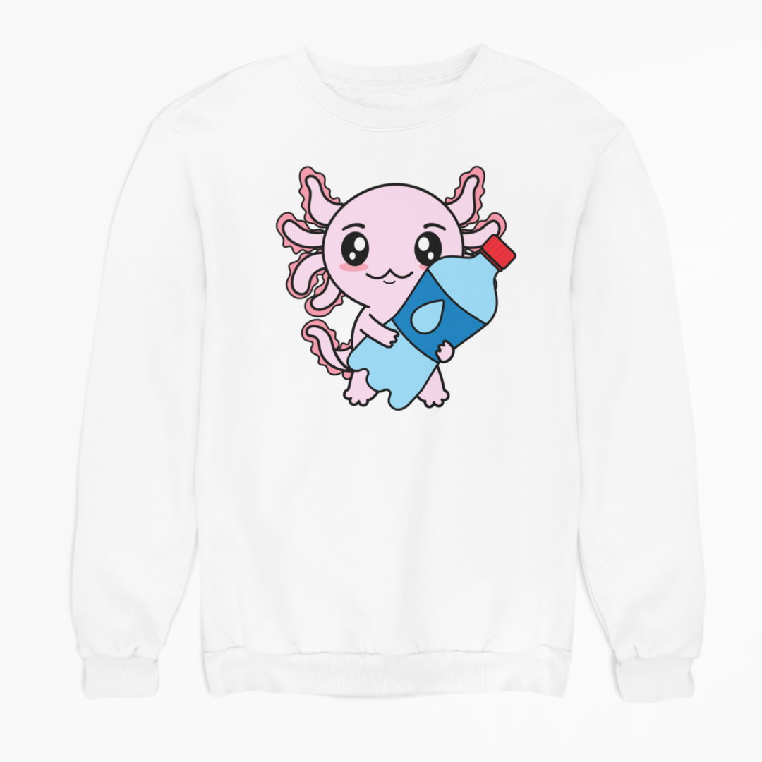 Sudadera Axolotzin Botella Agua Ajolote Unisex