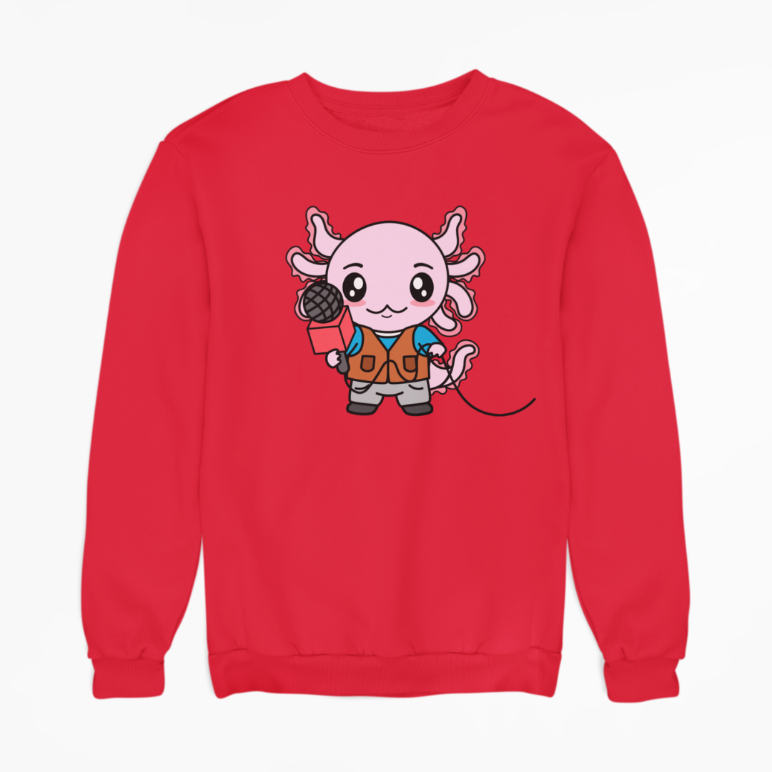 Sudadera Axolotzin Reportero Ajolote Unisex