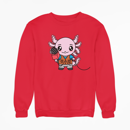 Sudadera Axolotzin Reportero Ajolote Unisex