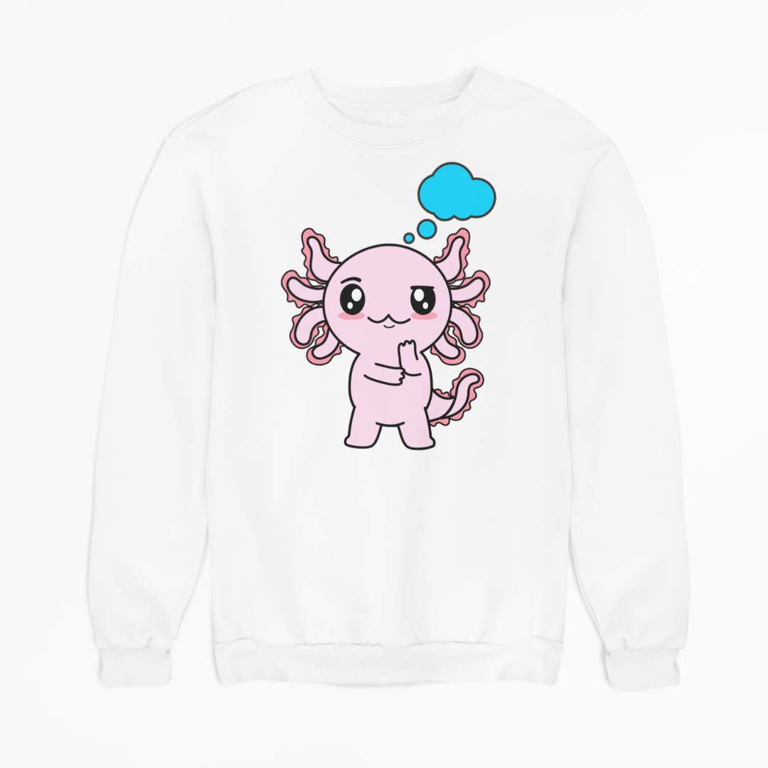 Sudadera Axolotzin Pensando Ajolote Unisex