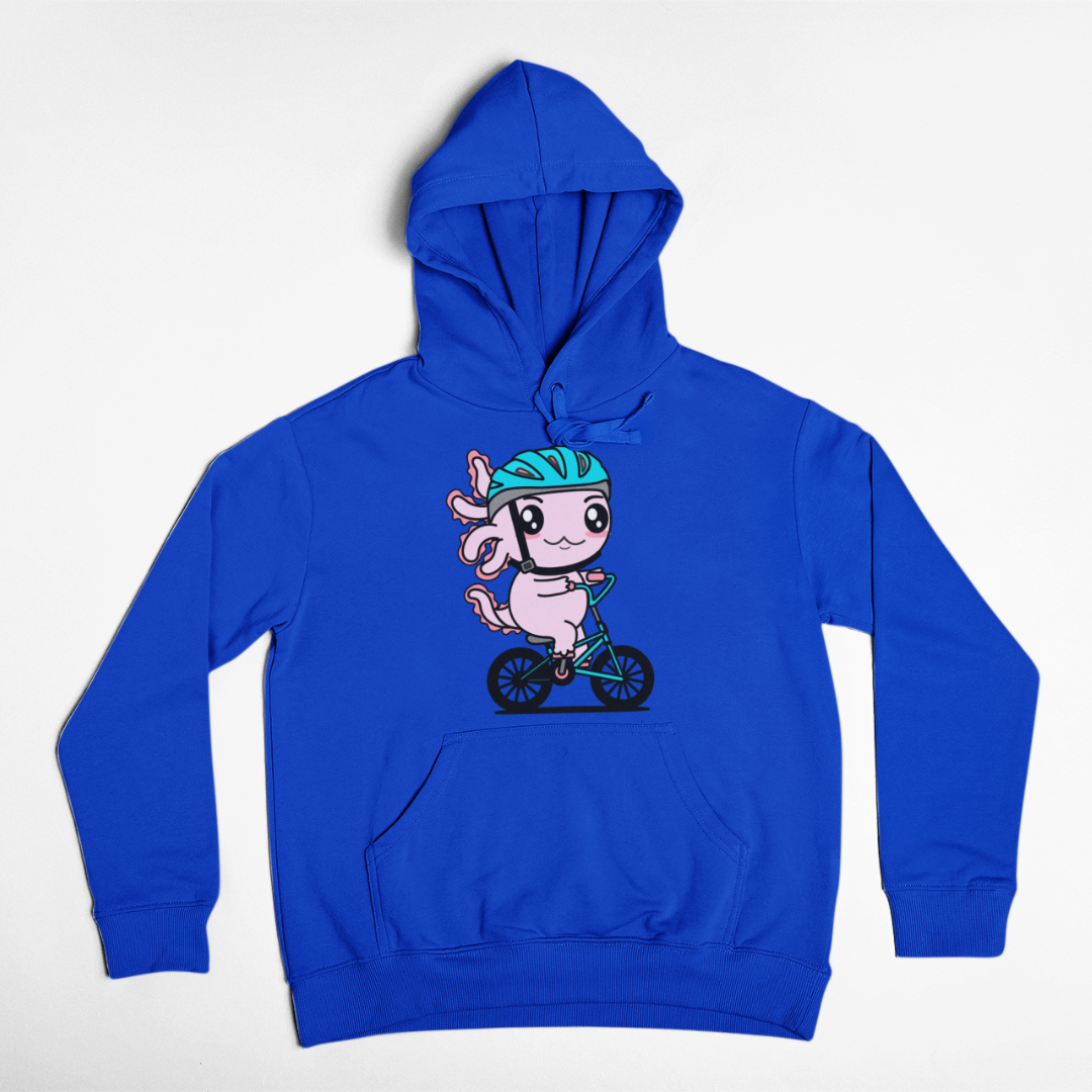 Hoodie Axolotzin Ciclista Ajolote Unisex