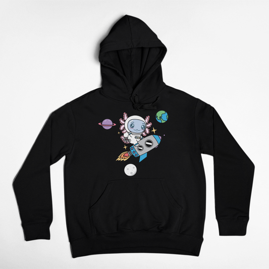 Hoodie Axolotzin Cohete Ajolote Unisex