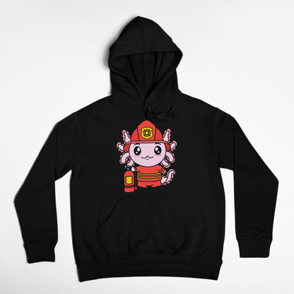 Hoodie Axolotzin Bombero Ajolote Unisex