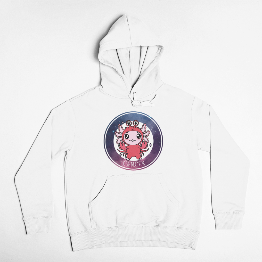 Hoodie Axolotzin Horóscopos Galaxy Cancer Ajolote Unisex