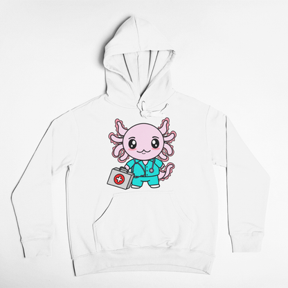 Hoodie Axolotzin Enfermero Ajolote Unisex