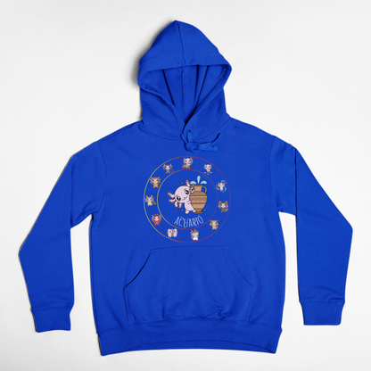 Hoodie Horóscopos Acuario Axolotzin Ajolote Unisex