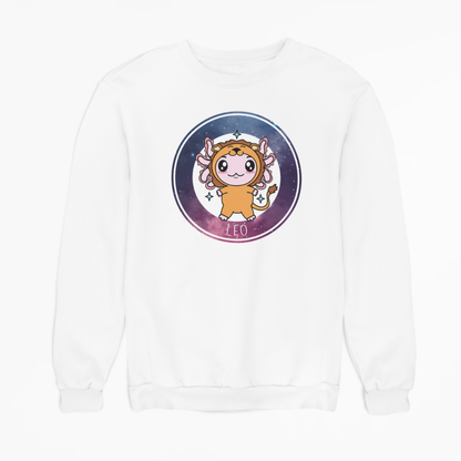 Sudadera Axolotzin Horóscopos Galaxy Leo Ajolote Unisex