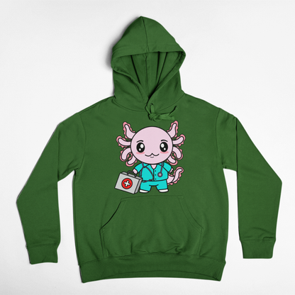 Hoodie Axolotzin Enfermero Ajolote Unisex