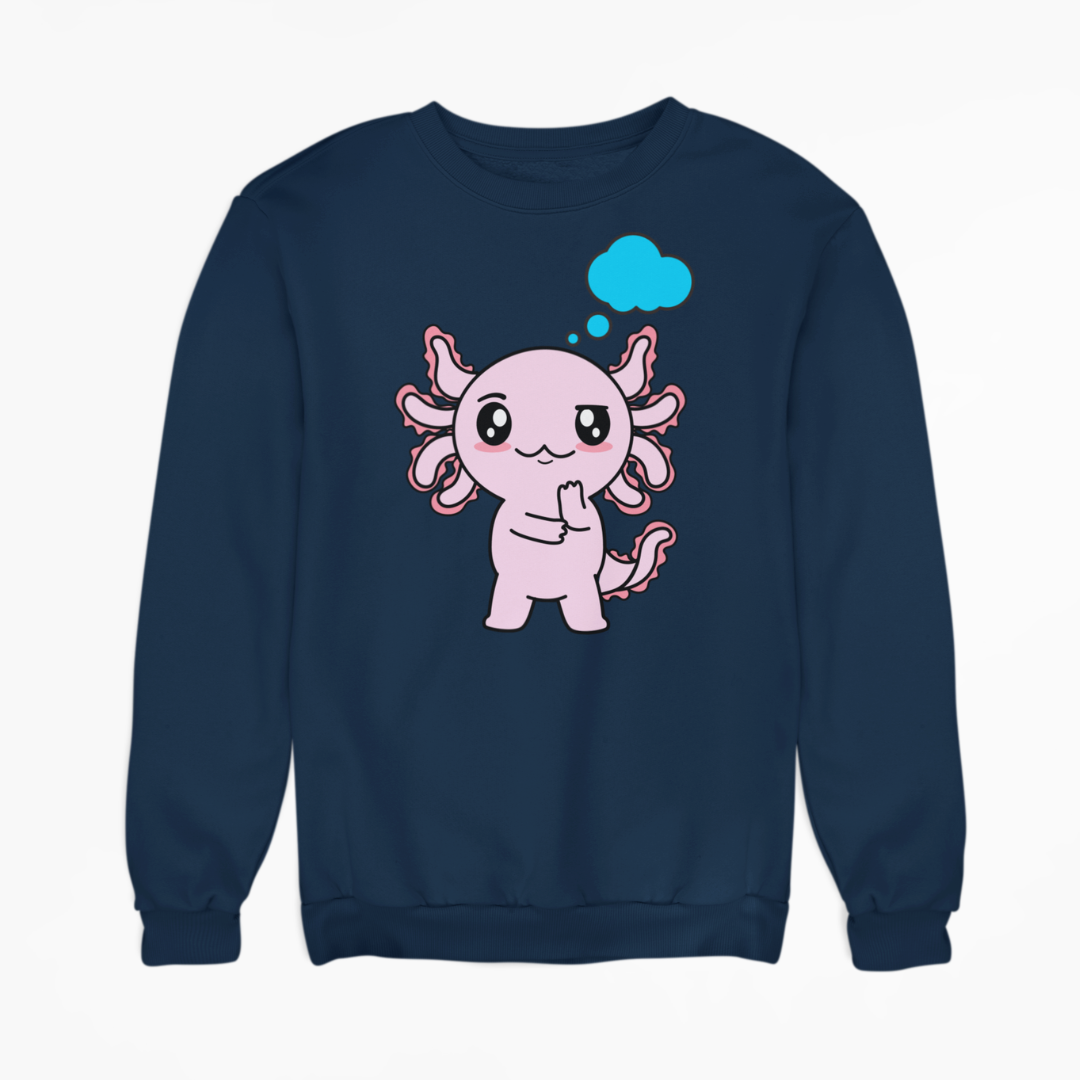 Sudadera Axolotzin Pensando Ajolote Unisex