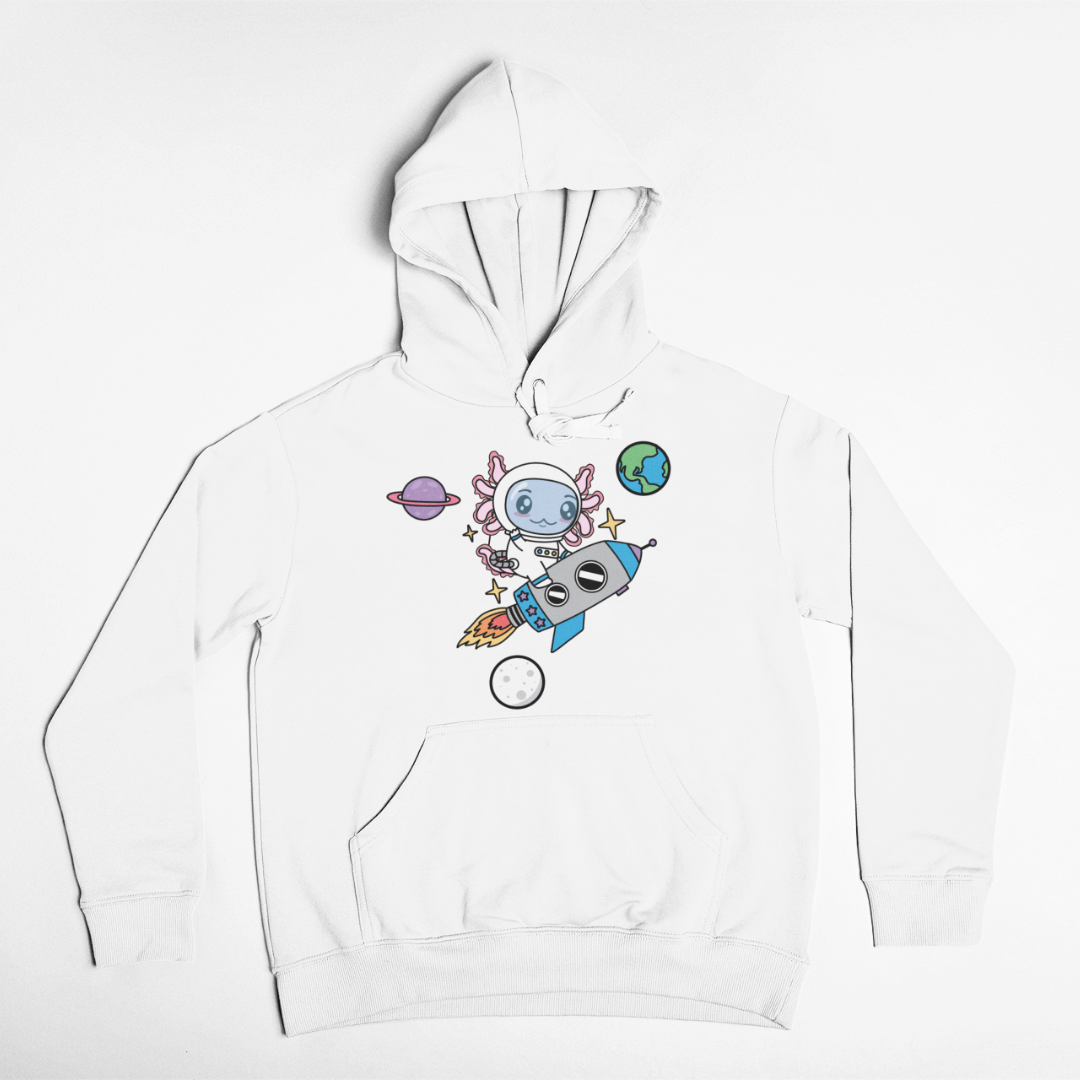 Hoodie Axolotzin Cohete Ajolote Unisex