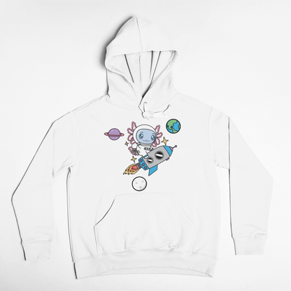 Hoodie Axolotzin Cohete Ajolote Unisex