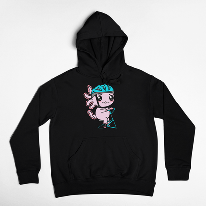 Hoodie Axolotzin Ciclista Ajolote Unisex