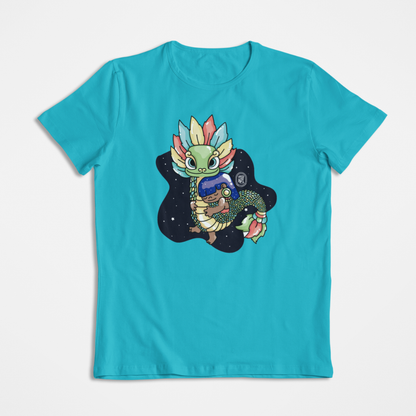 Playera Ajolotito Niña Y Quetzalcoatl Mirari Chan