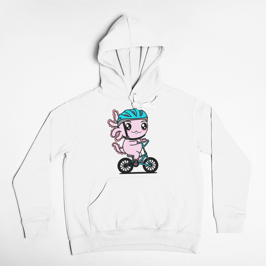 Hoodie Axolotzin Ciclista Ajolote Unisex