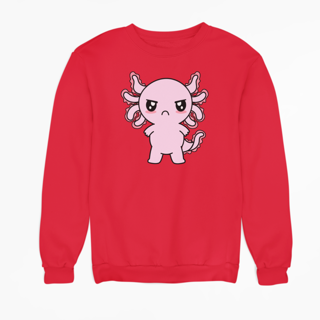 Sudadera Axolotzin Enojado Ajolote Unisex