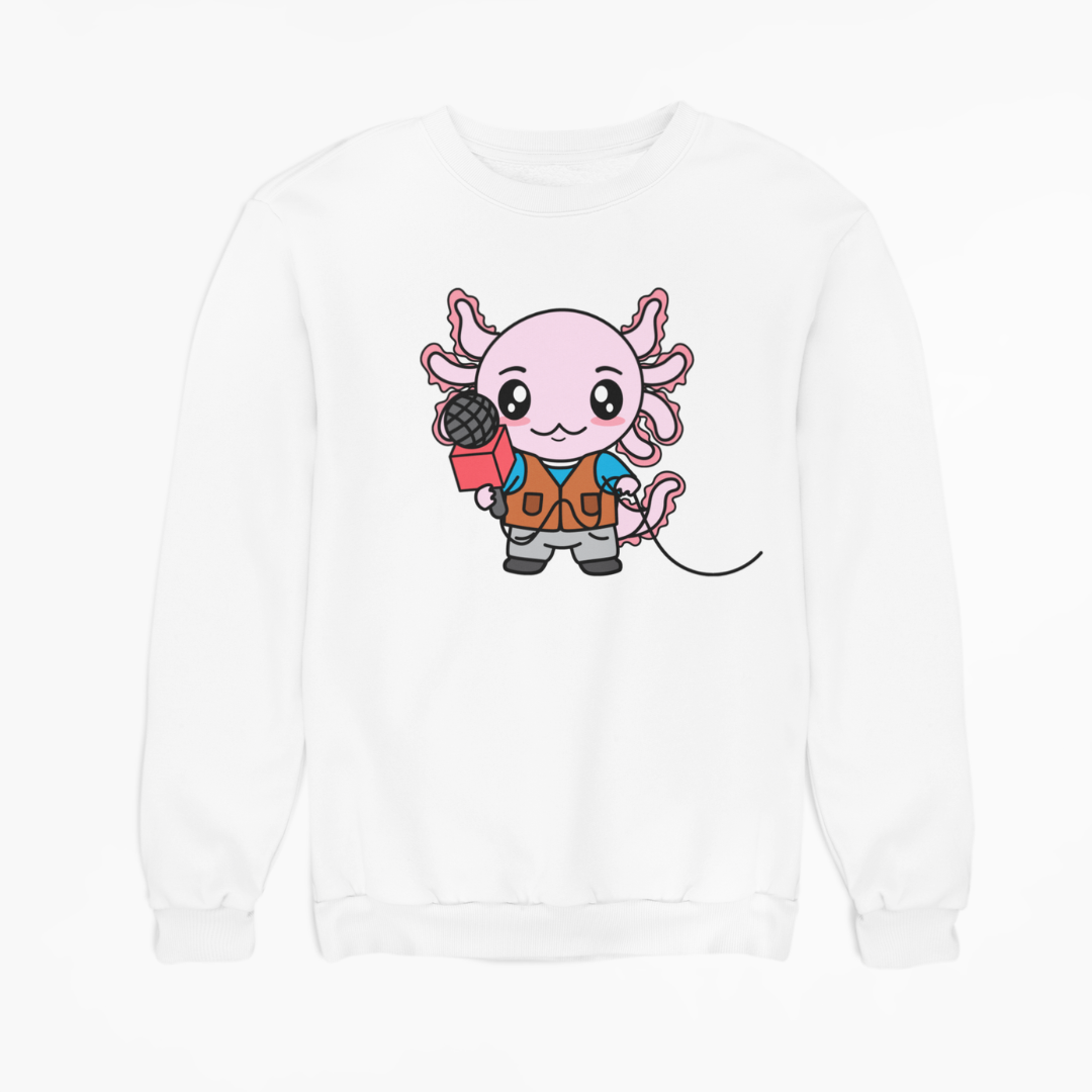 Sudadera Axolotzin Reportero Ajolote Unisex