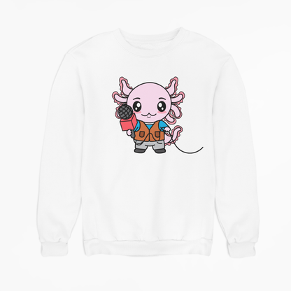 Sudadera Axolotzin Reportero Ajolote Unisex