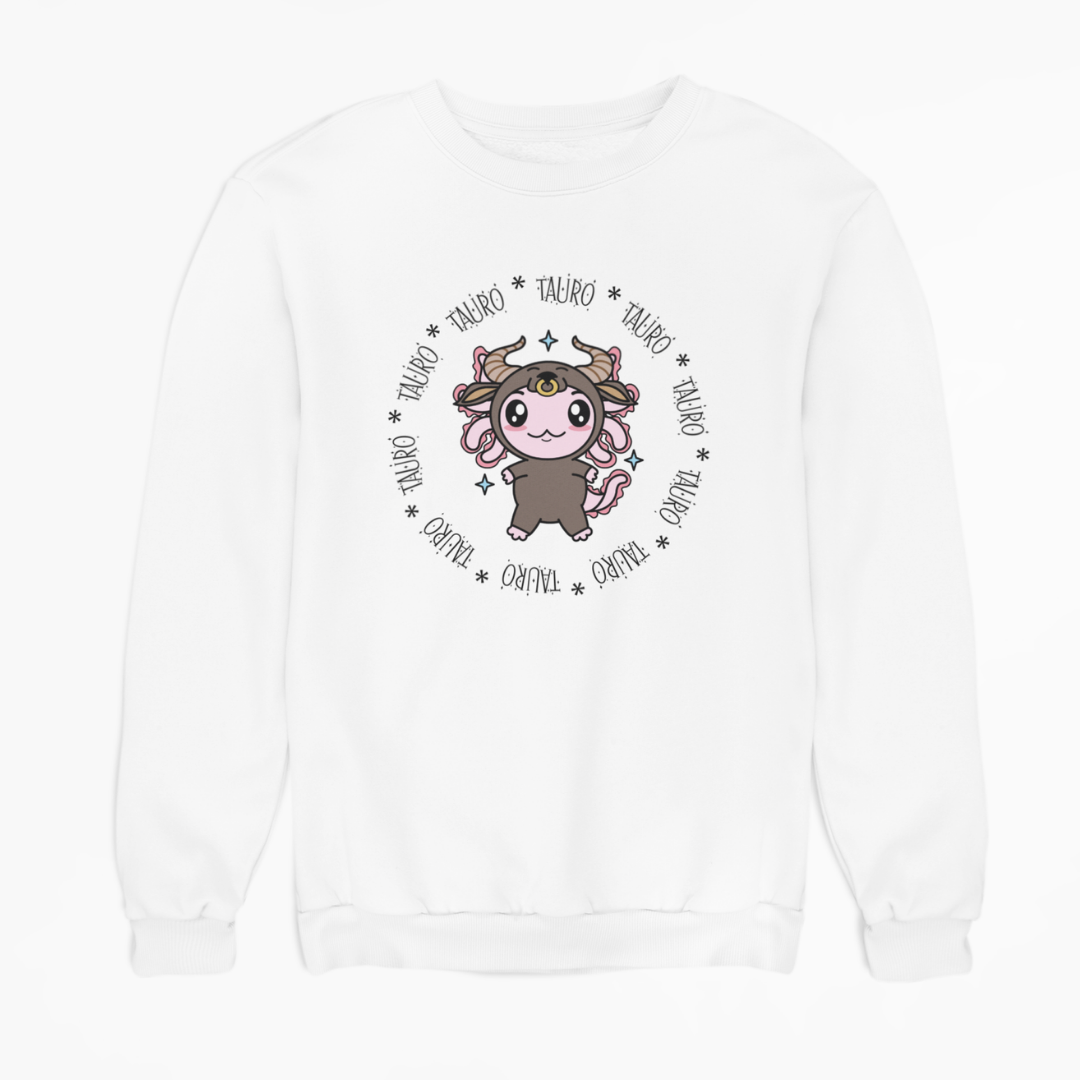 Sudadera Axolotzin Horóscopos Aro Tauro Ajolote Unisex