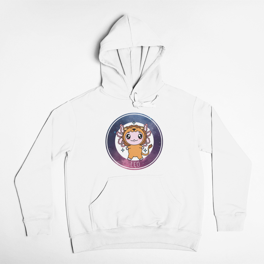 Hoodie Axolotzin Horóscopos Galaxy Leo Ajolote Unisex