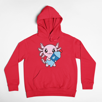 Hoodie Axolotzin Botella Agua Ajolote Unisex