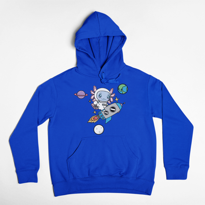 Hoodie Axolotzin Cohete Ajolote Unisex