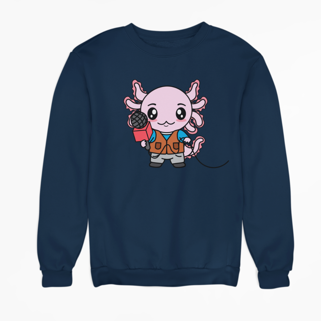Sudadera Axolotzin Reportero Ajolote Unisex