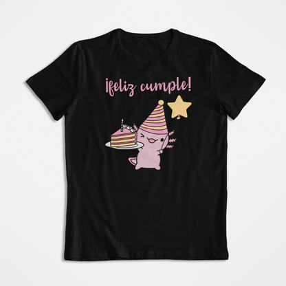 Playera Ajolote Feliz Cumple Xo The Monster