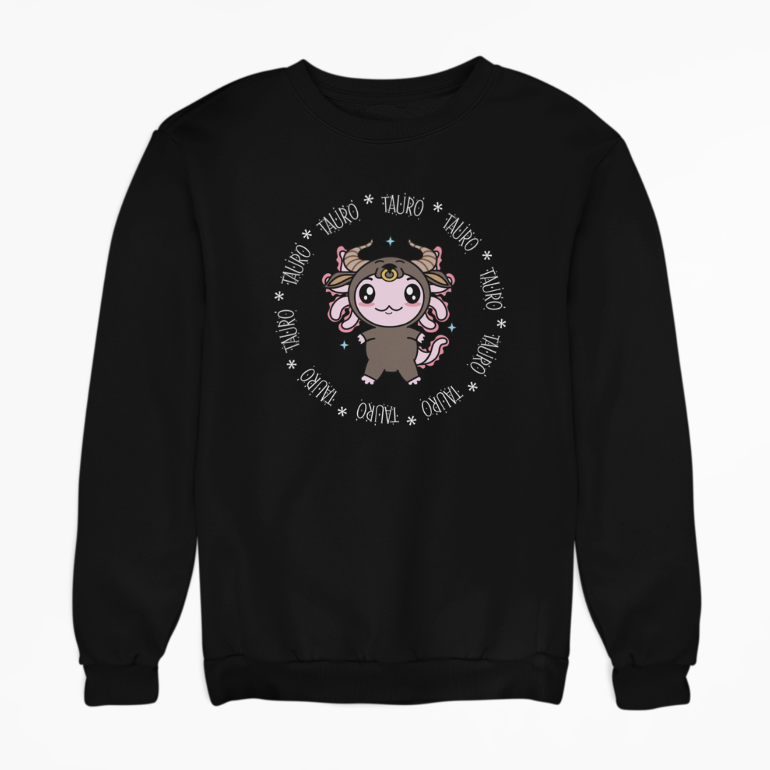 Sudadera Axolotzin Horóscopos Aro Tauro Ajolote Unisex