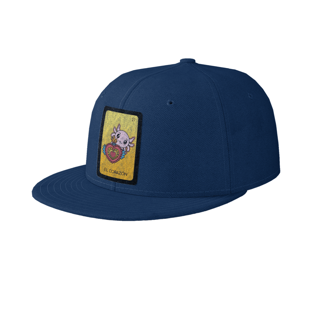 Gorra Unisex Plana Axoloteria El Corazón Ajolote