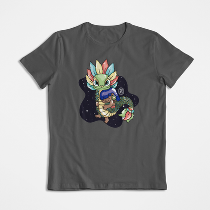 Playera Ajolotito Niña Y Quetzalcoatl Mirari Chan