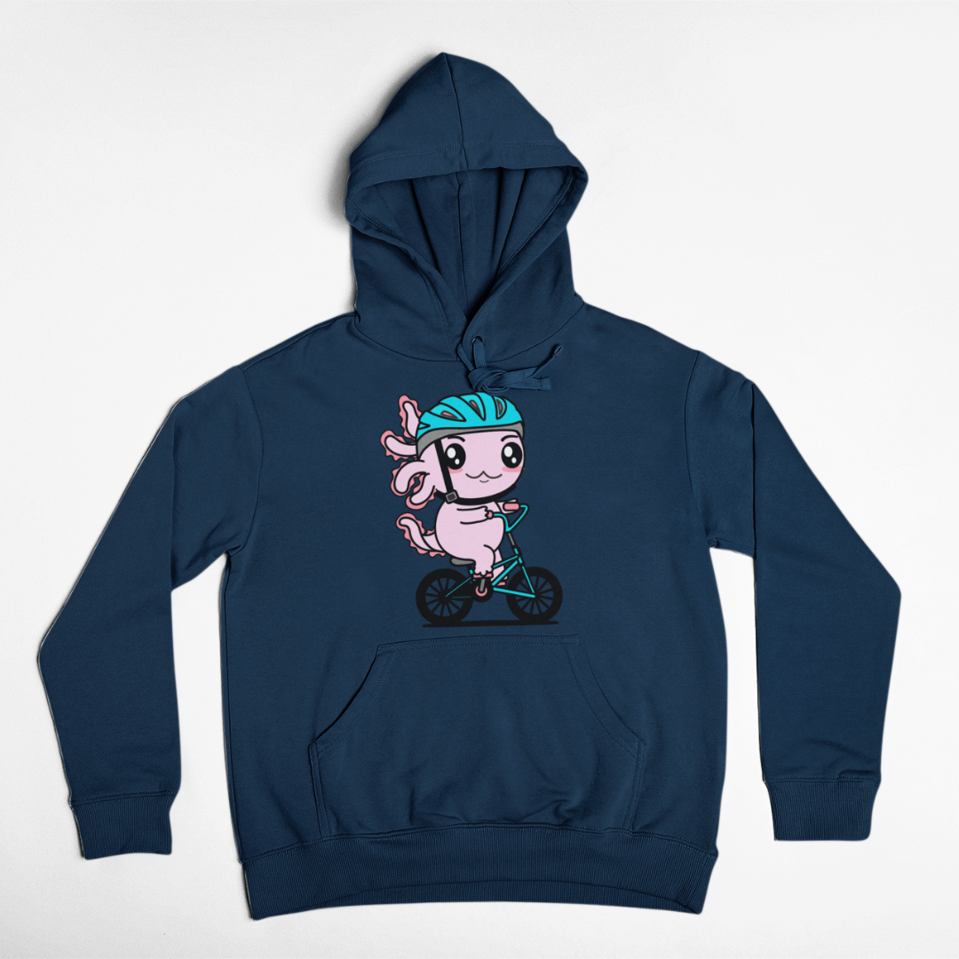 Hoodie Axolotzin Ciclista Ajolote Unisex