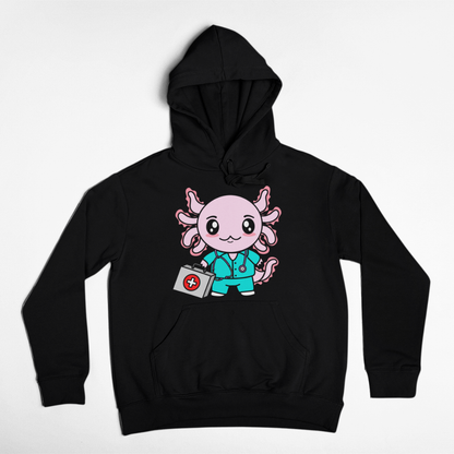 Hoodie Axolotzin Enfermero Ajolote Unisex