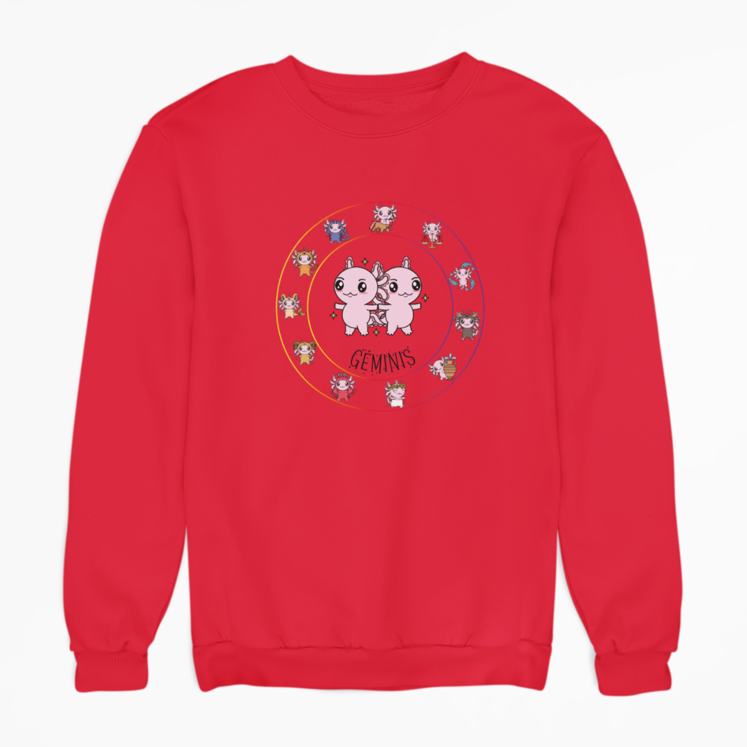 Sudadera Horóscopos Geminis Axolotzin Ajolote Unisex