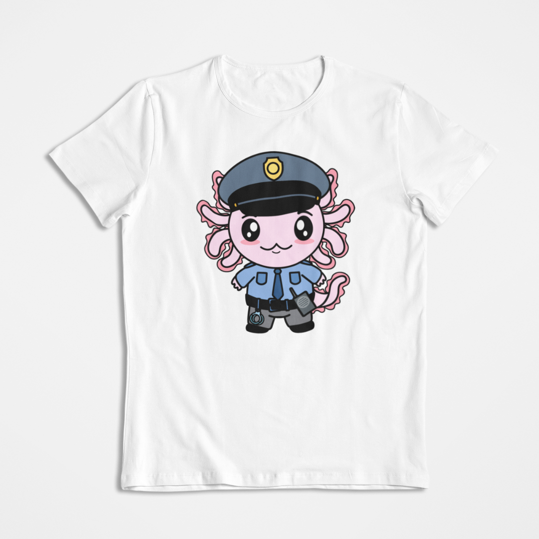 Playera Axolotzin Policía Ajolote