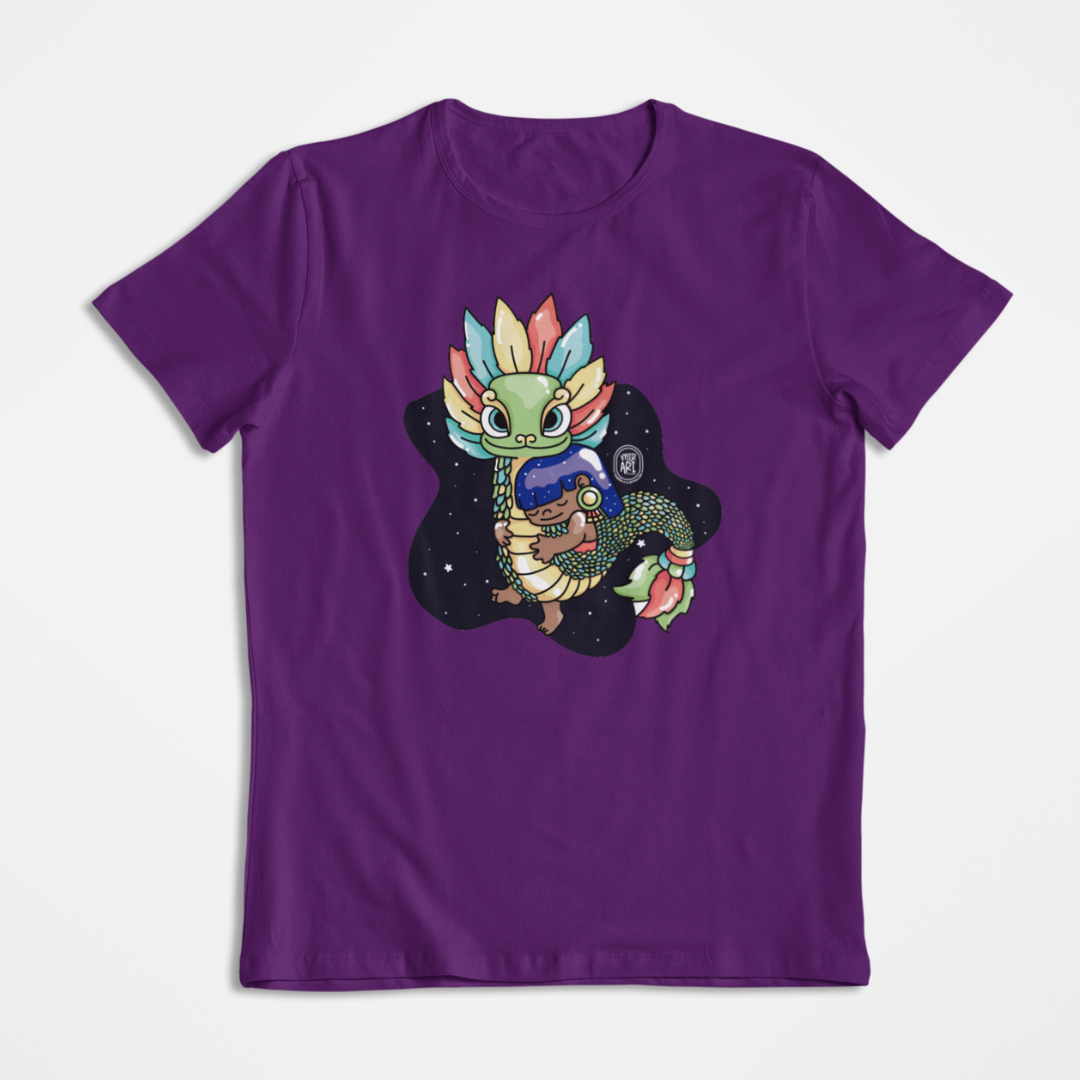 Playera Ajolotito Niña Y Quetzalcoatl Mirari Chan