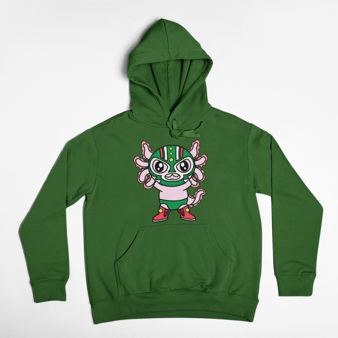 Hoodie Axolotzin Luchador Ajolote Unisex