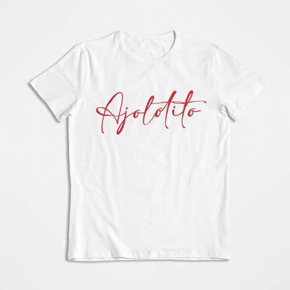 Playera Urbana Letras Cursivas Ajolotito Ajolote