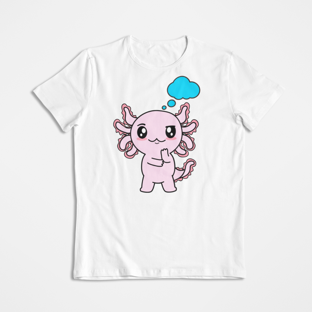 Playera Axolotzin Pensando Ajolote