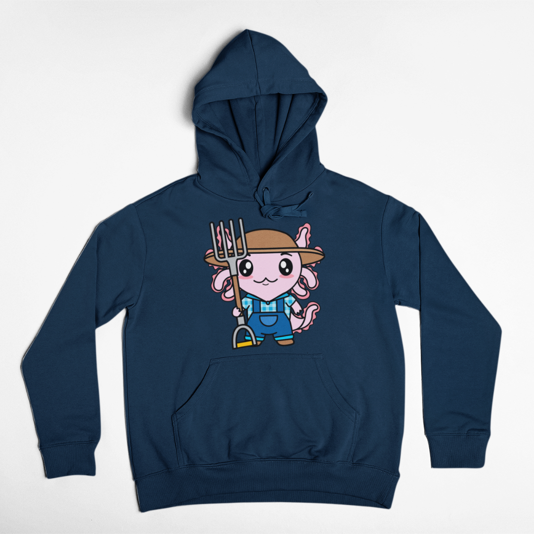 Hoodie Axolotzin Granjero Ajolote Unisex