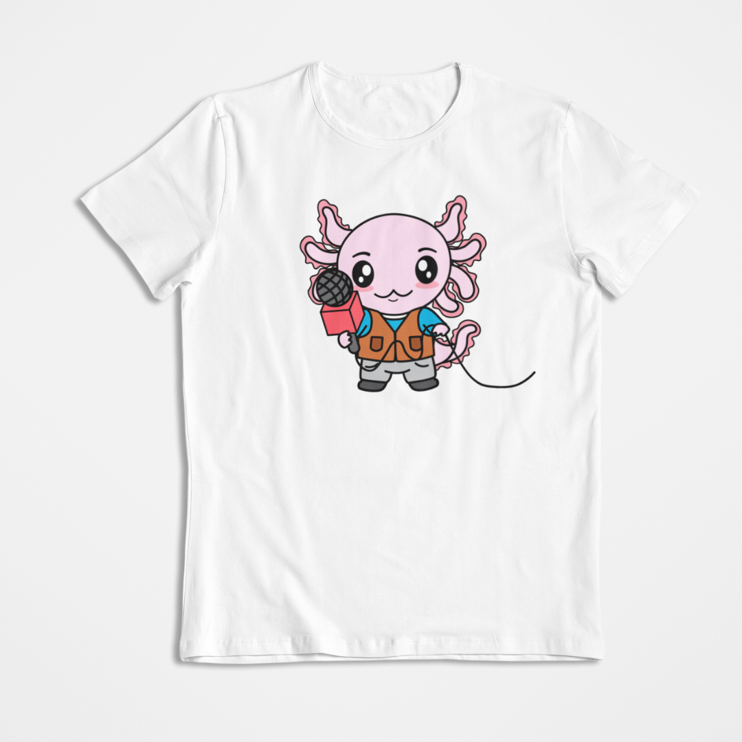 Playera Axolotzin Reportero Ajolote