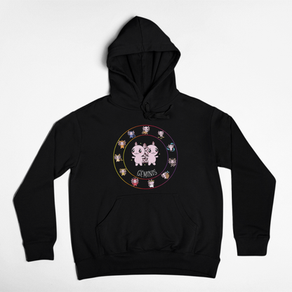 Hoodie Horóscopos Geminis Axolotzin Ajolote Unisex