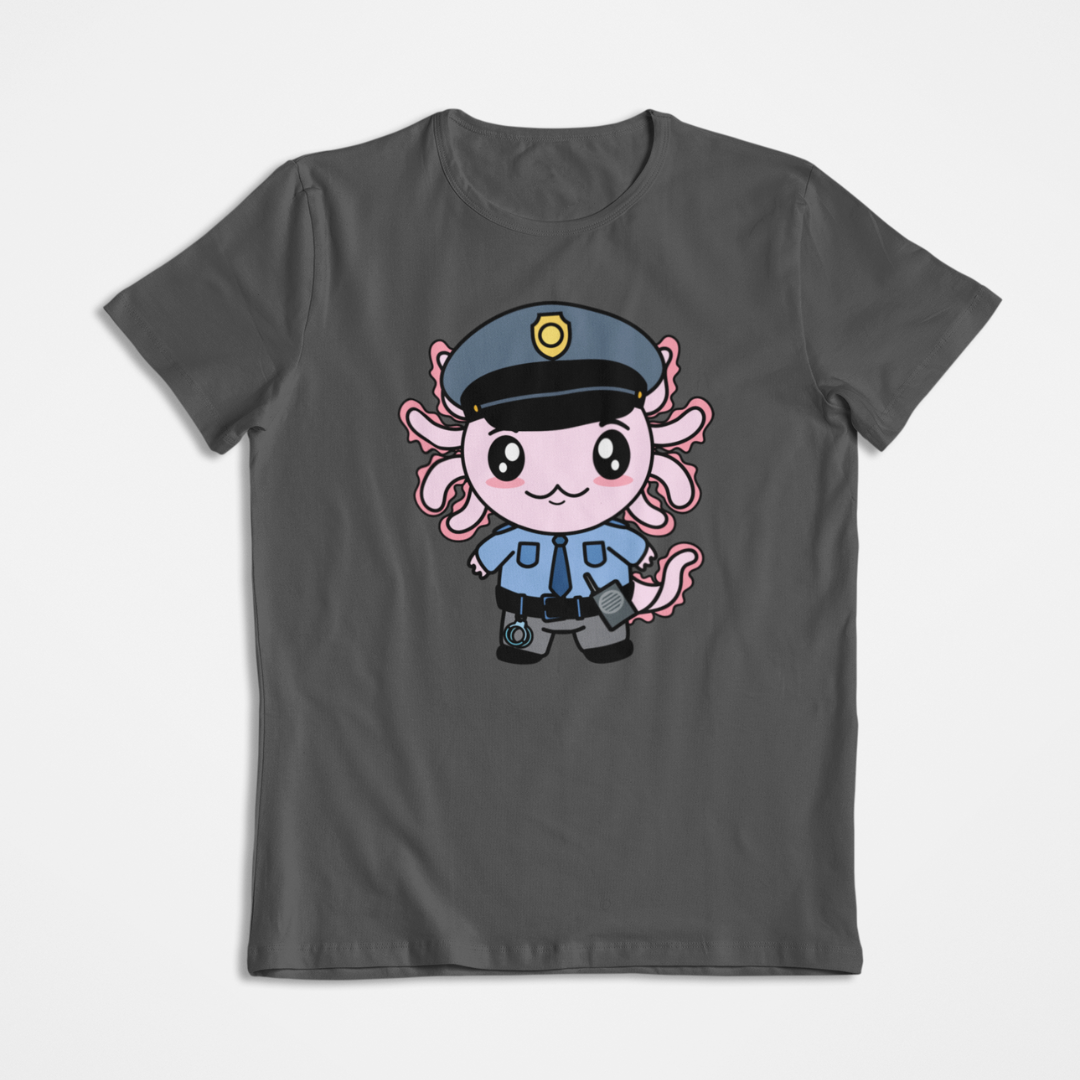 Playera Axolotzin Policía Ajolote