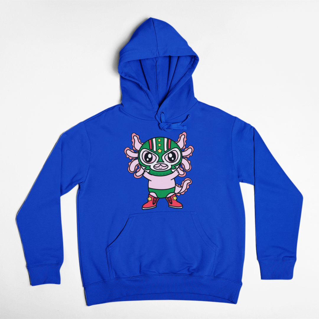 Hoodie Axolotzin Luchador Ajolote Unisex