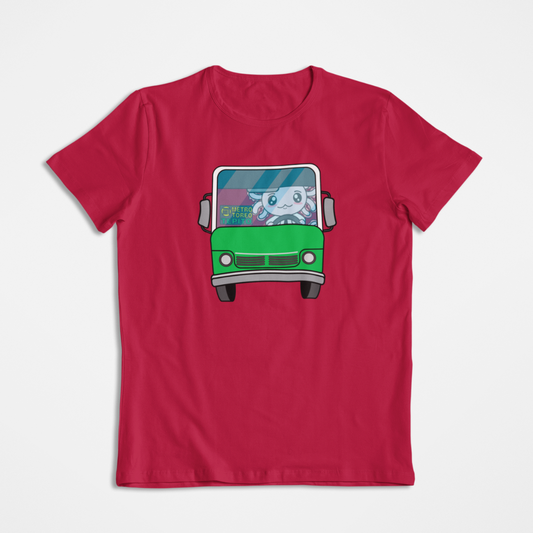 Playera Axolotzin Microbusero Ajolote