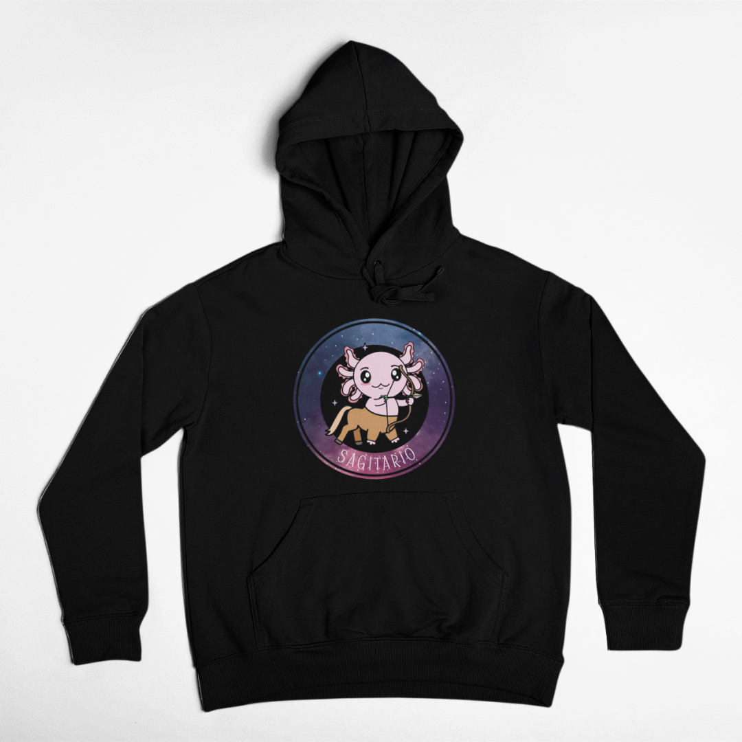 Hoodie Axolotzin Horóscopos Galaxy Sagitario Ajolote Unisex