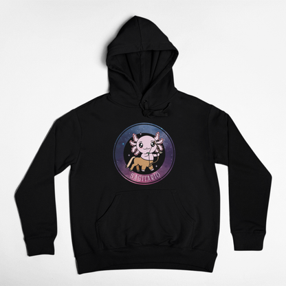 Hoodie Axolotzin Horóscopos Galaxy Sagitario Ajolote Unisex