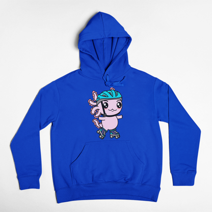 Hoodie Axolotzin Patinador Ajolote Unisex