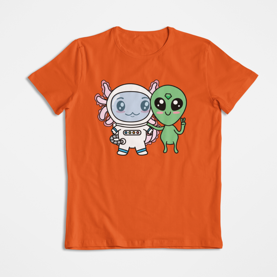 Playera Axolotzin Y Marcianito Ajolote